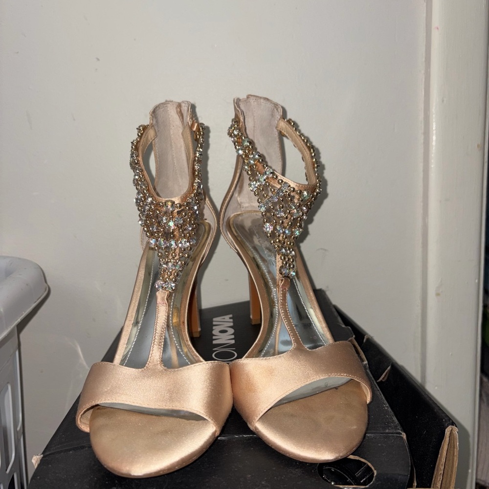 Gianni Bini Gold Embellished Heels